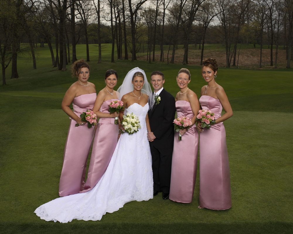 vivian bastos and eric jenkins with her bridesmaids