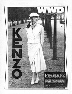 model wearing Kenzo on wwd cover